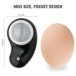 NYSID Men's Electric Portable Travel Shaver, Mini Pocket Size Rotary Razor for Men, Face Cordless Micro-USB Rechargeable…