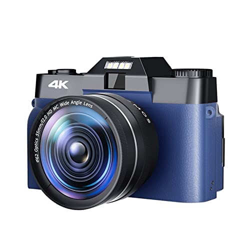 fW^J 48MP SҗpfW^J 4K Selfie Vlog rfIJ I[gtH[JX rfIJ Lp Be[WtHgR[_[ SҌMtg(32G TF Card,BLUE)