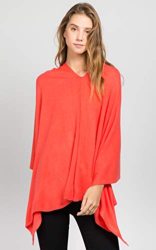 CCFW Women's Soft Knit Poncho Elegant Cape Shawl in Multi-Way Wrap Poncho Topper All Season4