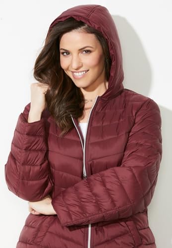 Catherines Women's Plus Size Packable Puffer Coat4