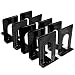 Metal Bookends, Book Ends Economy Nonskid Heavy Duty Book Ends for Shelves Office Black 6.69 x 4.9 x 4.3in, 5 Pair/10 Piece