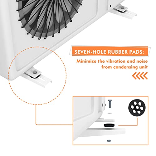 Gcgoods Outdoor Wall Mounting Bracket For Ductless Mini Split Air Conditioner Heat Pump Systems, Heavy Duty Foldable Design With Cross Bar, 9000-36000 Btu Condenser #TOP5