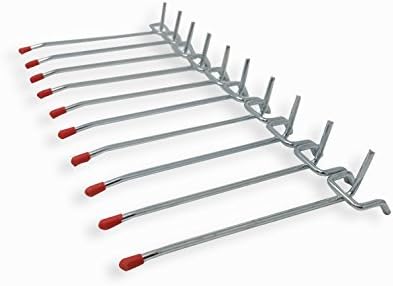 Peg Board Shelving Hooks for 1/8" Pegboard 1/8-inch Metal Wire in 6" and 8" Long with Rubber tippes (4" 50 Pack)