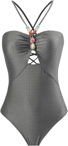 Image of AARAM Stylish Premium Women's One Piece Swimsuit with Cover Ups Wrap Skirt Sarong Retro Floral Print Monokini Tummy Control Swimwear, Printed Swimming Costume for Women Beach Wear