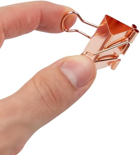 Miniatura 5 de JAM PAPER Clips de carpeta coloridos - Medianos - 1 14 Pulgadas (32 mm) - Clips de carpeta color dorado - 15Paquete