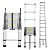 Telescoping Ladder 14.5ft Aluminum Telescopic Extension Ladder Extendable Ladders with 2 Detachable Hooks Portable Lightweight Safety Lock Design Best for Household Daily or RV Work 330 Pound Capacity