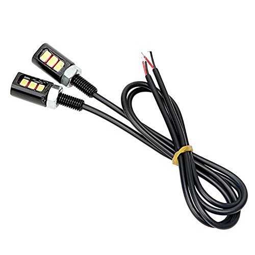 2PCs LED Car Motorcycle Licença Placa Luzes Lâmpada Auto traseira parafuso dianteiro parafuso lâmpad