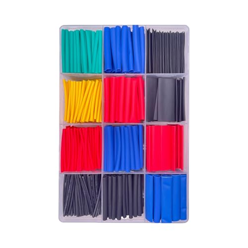 Gaine thermorétractable - Gàine th́ermorétřactable, thêrmorétrâctable, 328x film rétraĉtable industriel | Kit de gaines theŕmorétractables, 8 tailles, gaîne dè câble électrique pour usage ińdustriel,