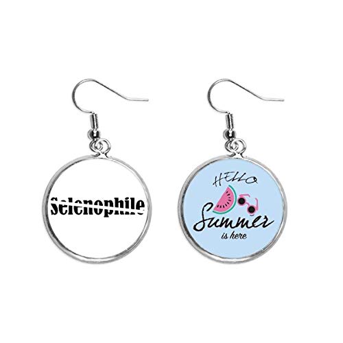 Pendientes de sandía verano de estilo selenophile para el lóbulo de la oreja