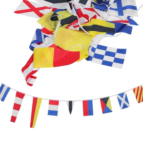 Pavillons du code des navires en polyester 40 pièces pour la communication maritime - 2