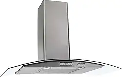 Coifa de Parede Nardelli 110V 80cm Vidro Curvo Slim Inox 4/6 Bocas