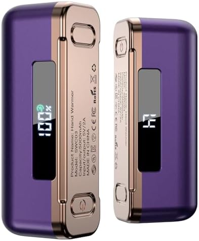 BEYYON Hand Warmers Rechargeable - Magnetic Electric Hand Warmer 2 Pack, 4 Levels Heat Up to 131℉ with LED Display, Portable Reusable Pocket Heater for Raynauds, Golf, Camping, Men, Women