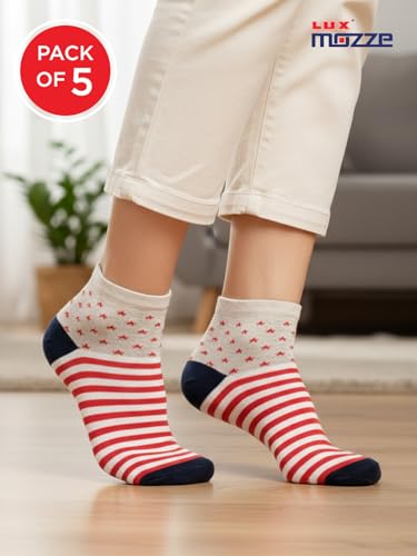 Image of Orbit Ankle Length Socks for Men |Made With Durable & Breathable Cotton | Ideal for Gym, Running, Office | 3 Pair -Multicolor