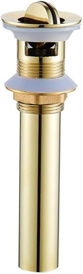 Bathroom Accessory Sink Drain Strainer Golden Color Click-clack Basin Waterlet with Overflow(E)