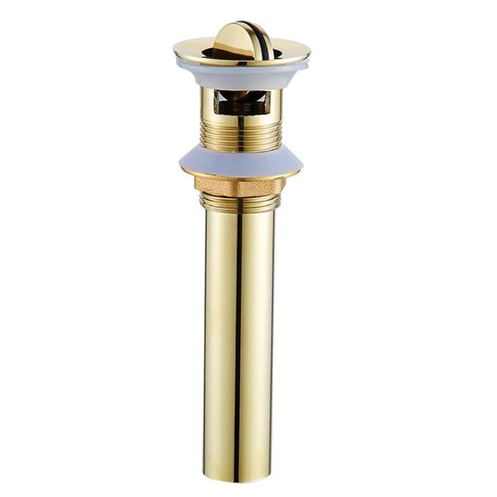Italiano: Bagno Accessorio Lavello Drain Filtro Golden Color Click-Clack Basin Waterlet con Overflow(3-Pack)