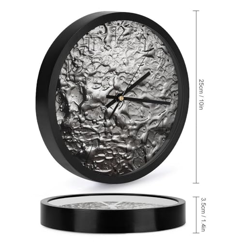 Horloge murale numérique à texture argentée pour grand salon - 3