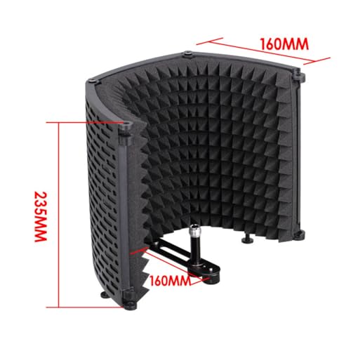 Barrière d'isolation de microphone en mousse pour studio domestique - 3
