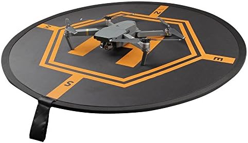 Drone Landing Pad, 32" Universal Luminous Fast-fold Waterproof Launch Pad RC Quadcopter Helicopter Apron Helipad for for DJI Mavic Pro, DJI Spark, GoPro Karma and Other UAVs