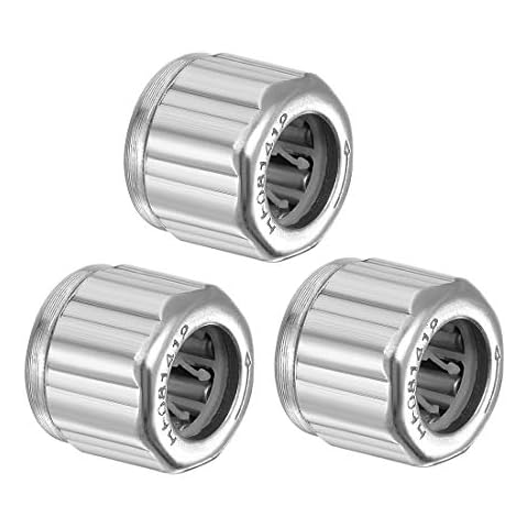 sourcing map 8mm Needle Roller Bearings, 3pcs Cover