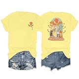 Magical Kingdom Shirt Women Beauty Shirts Belle Princess Tee Tale As Old As Time T-Shirt Vacation Short Sleeve Tops Yellow
