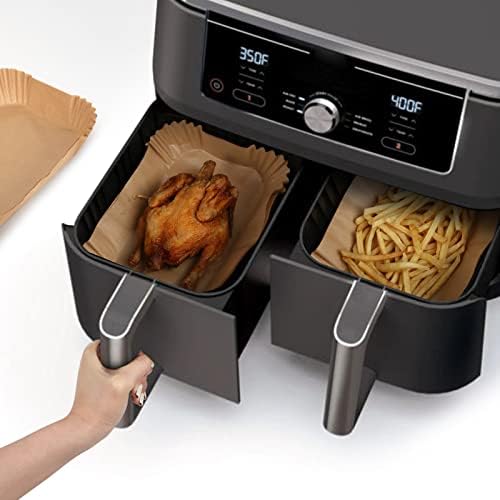 120Pcs Air Fryer Liners for Ninja Dual, Stone TH Disposable Airfryer Parchment Paper Liners Accessories Compatible with Ninja AF300UK AF400UK SL400UK AF500UK, Other Dual Zone Air Fryer - View 4
