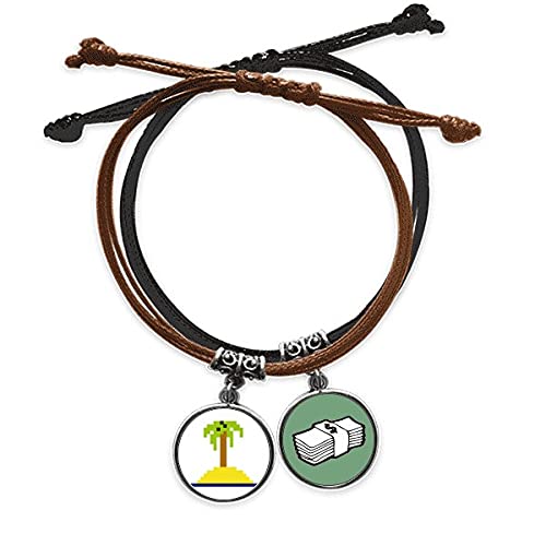 Pulsera de cuerda tejida Coco Tree para lucir en la playa este verano