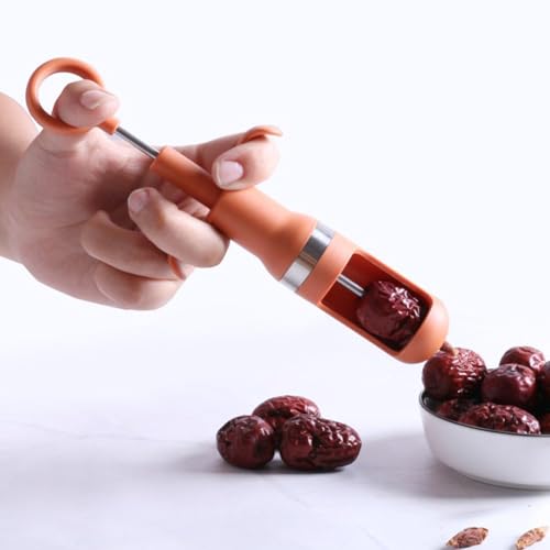 Dénoyauteur de jujube compact au design orange unique - 3