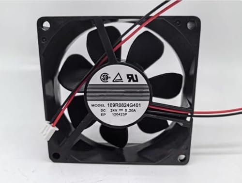 LMNCBVYA 109R0824G401 DC24V 0.20A 80x80x25mm 2-Wire Inverter Cooling Fan - High Efficiency & Low Noise Cooling Solution