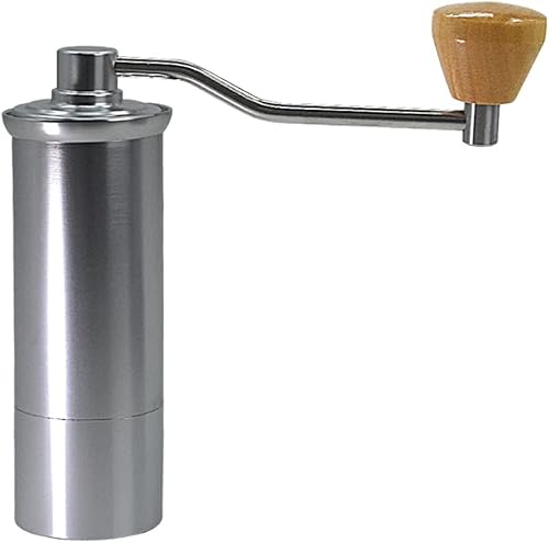 WETYG - Molinillo de café manual de 1.772in, molinillo de café de aluminio, color negromarrónplataoro, 0.53oz, mini máquina de fresado de café
