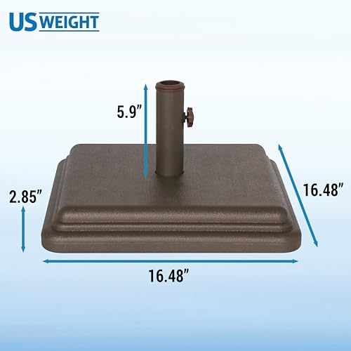 image for US Weight 40 Pound Umbrella Base - Weighted Umbrella base For Use With