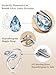 Bestyle March Birthstone Ring for Women, Silver Aquamarine Ring Two Pear Shape Blue Cubic Zirconia Gemstone Rings Love Rings Birthday Gifts for Women Mom Mother Wife
