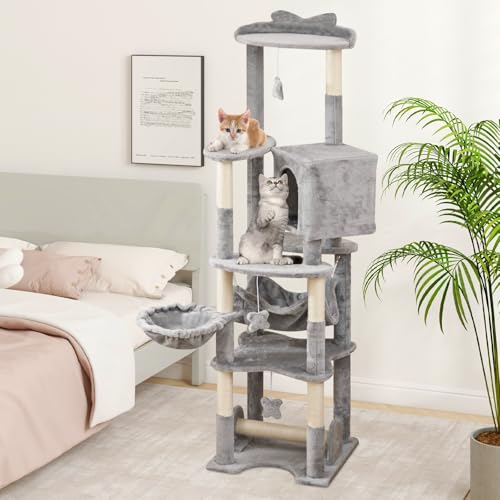 Árbol para gatos alto de 69 pulgadas multi-niveles miniatura 3