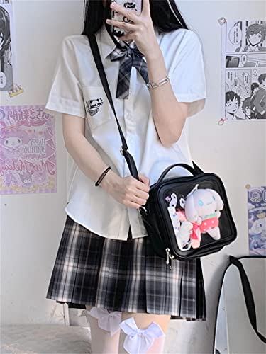 Image of Compact Square Ita Crossbody Purse Pin Display Messenger Shoulder Bag | Shoulder Bag Suits Cosplay And Daily Commutes