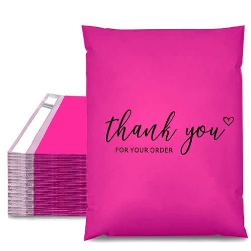 Poly Mailer enveloppes d'expédition JinRuiKJ 36,8x48,3 cm rose x50