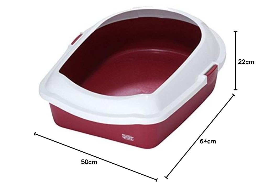 Europet Bernina, Katzentoilette Oval mit Rand, Rot