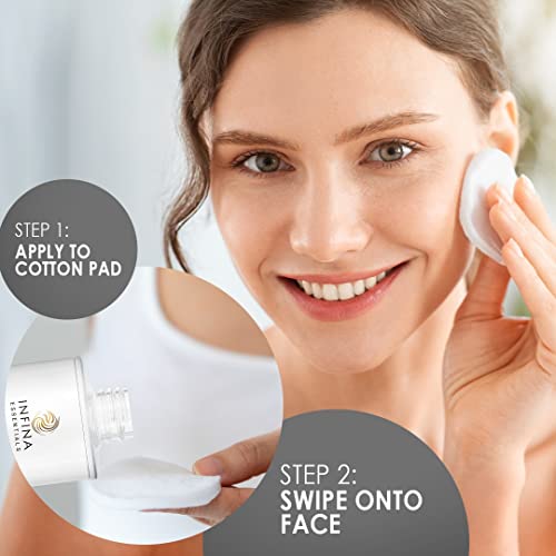 Infina Essentials Toner For Face, Big 8 Fl Oz - Revitalizing Facial Toner With Salicylic Acid, Glycolic Acid & Natural Extracts - Optimal Formula For Clear, Smooth, & Glowing Face #TOP6