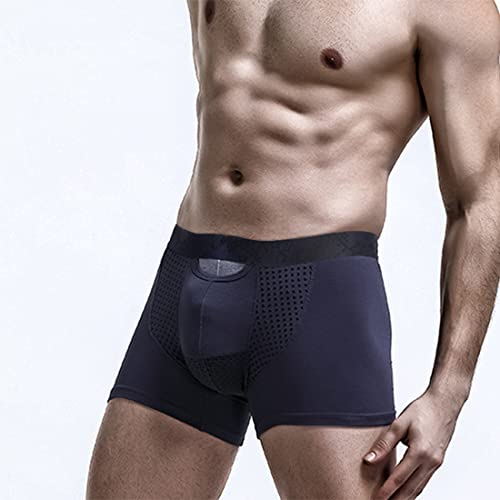 Ouruikia Men's Underwear Magnetic Boxer Briefs Modal Breathable Boxer Briefs Underwear with Fly3
