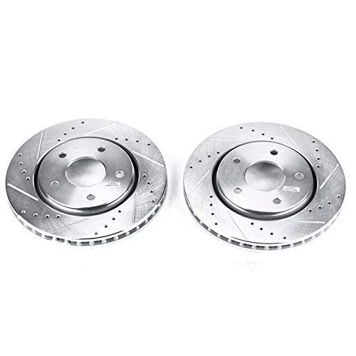 Power Stop Ar8797Xpr Front Evolution Drilled & Slotted Rotor Pair #TOP2