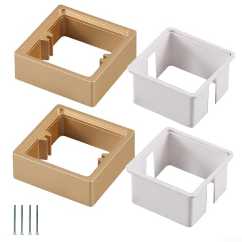 Espaciador de salida eléctrica, 2 unidades, extensor de enchufe único con junta auxiliar y tornillos para mejorar la funcionalidad y seguridad de la caja eléctrica (30 mm)