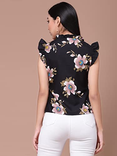 Image of OOMPH! Women's Crepe Floral Relaxed Fit Shirt