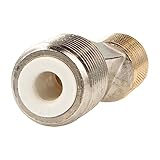 tecuro S-Anschluss (schallreduziert) für Wandarmaturen 3/4 x 1/2 Zoll, Messing vernickelt