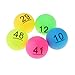 pistro 50Pcs 40mm Beer Pong Balls/Decoration Balls, Assorted Colors - Number 1-50