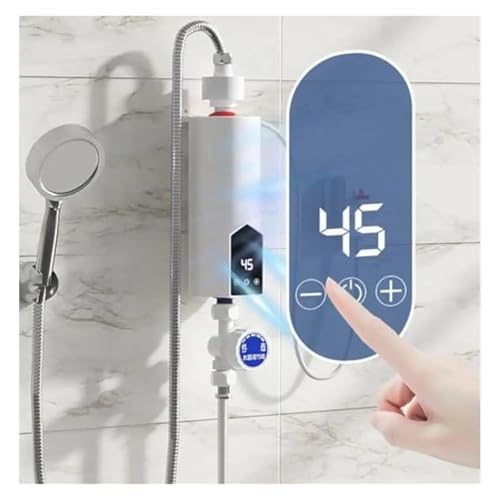 TIEOAXFT Calentador de Agua eléctrico sin Tanque, Calentador de Agua instantáneo, Pantalla Digital de 3500W, baño, Cocina, Hotel