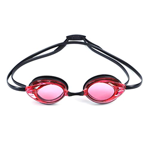 Lunettes de natation enfant anti-buée jaunes avec sangle ajustable en silicone souple