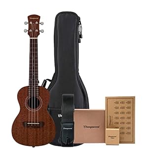 Orangewood Milo Concert Mahogany with Aquila Strings, Premium Padded Gig Bag, and Accessory Kit featuring a Strap, Tuner, and Chord Chart Included