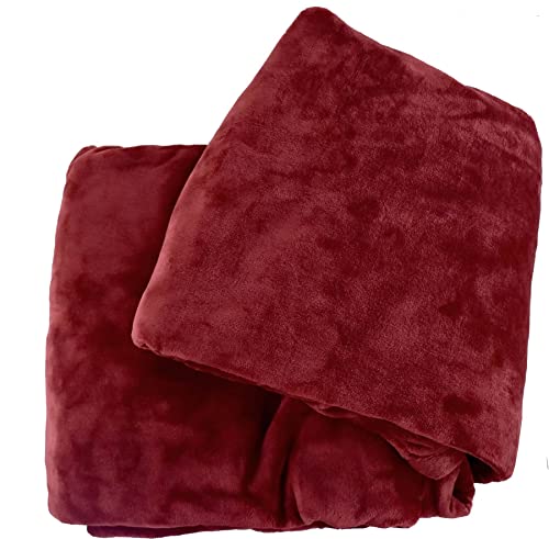 Manifattura Tessile Gepersonaliseerde deken met borduurwerk - bordeaux, plaid