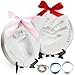 Baby Ornament Keepsake Kit (NEWBORN BUNDLE) 2 EASELS, 4 RIBBONS & LETTERS! Baby Handprint Kit and Footprint Kit, Clay Casting Kit for Baby Shower Gifts, Boys & Girls