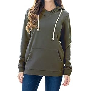 Smallshow Nursing Hoodies Fleece Maternity Sweatshirt for Breastfeeding