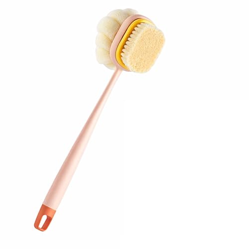 ANTIL'S 2-in-1 Body Bath Brush with Soft Bristles & Loofah | Long Handle Back Scrubber & Massage Brush for Exfoliating, Deep Cleansing & Smooth Glowing Skin | Shower Bath Brush for Men & Women