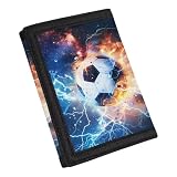 Carteira com três dobras para crianças e bebês com bolsos para moedas: carteira ao ar livre com gancho e laço para compras, 5.4'x3.9'x0.4', Carteira